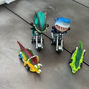 Adventure Force T-Rex Dinosaur and Shark Toy motorcycles